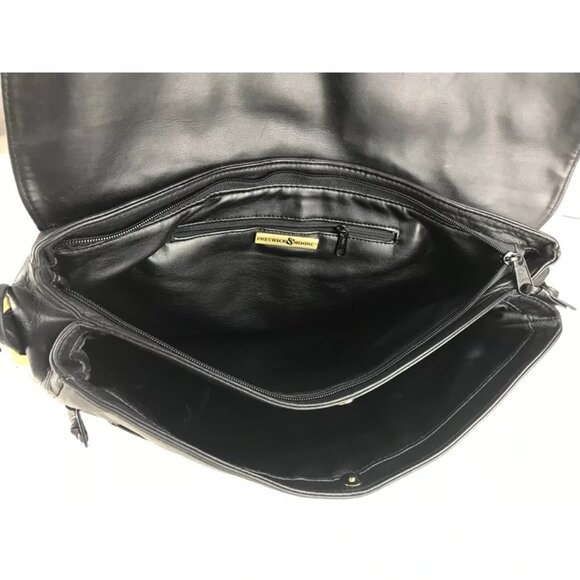Preswick & Moore Black Womens Adjustable Strap Snap Inner Pockets Messenger‎ Bag - Picture 9 of 10